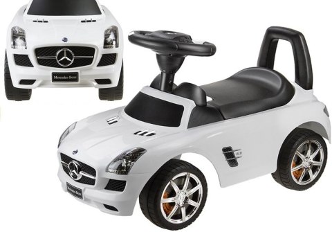 Jeździk Mercedes SLS AMG Pchacz Dla Dziecka Oparcie Schowek Biały