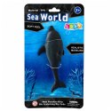 Gumowa Figurka Delfin Morski Miękka Realistyczna TPR Ciemnoszary 17,5 cm