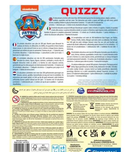 Interaktywny Quiz Psi Patrol Nickelodeon Clementoni 16334