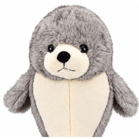 Pluszowa Foka Przytulanka Maskotka Foczka Biało-Szara 25 cm