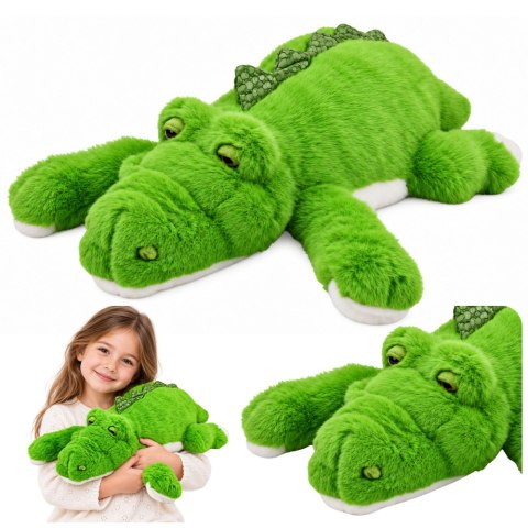 Pluszowy Krokodyl Maskotka Przytulanka Obciążeniowe Łapki Zielony 45 cm