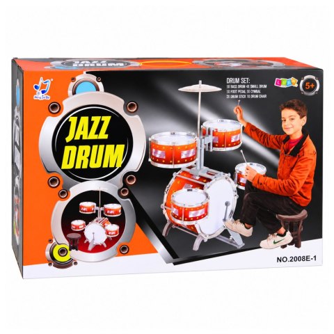 Duża Perkusja 5 Bębnów Talerz Instrument Dziecięcy