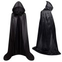 Peleryna Narzutka Z Kapturem Karnawałowa Halloweenowa Czarna 160cm