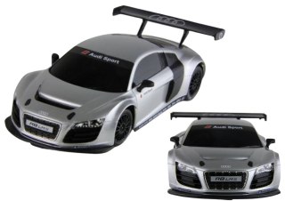 Auto R/C Zdalnie Sterowane Sportowe AUDI R8 LMS Srebrne 1:24