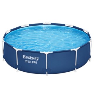 Basen Ogrodowy Stelażowy 305 x 76 cm Niebieski Klasyczny Bestway 56677
