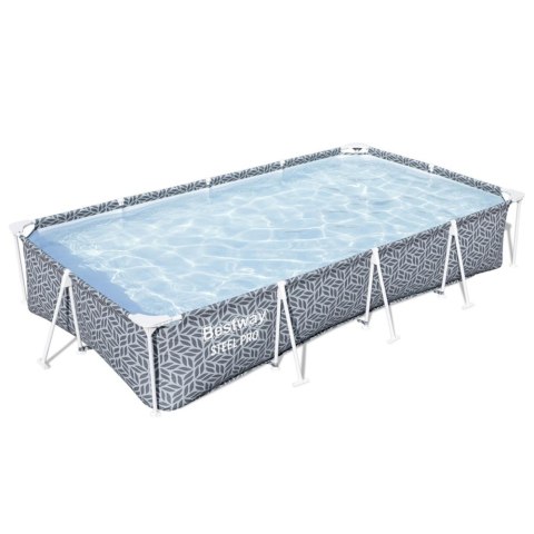 Basen Stelażowy Prostokątny Szary 366 x 201 x 66 cm Bestway 561FV