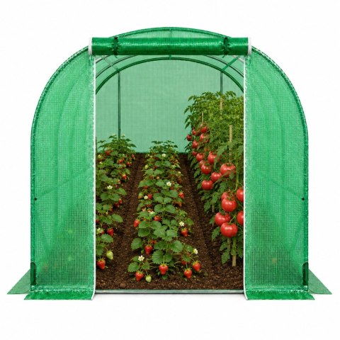 Tunel Ogrodowy Foliowy Szklarnia Na Warzywa Okna Zielony UV 4,5x2x2 M 9M²