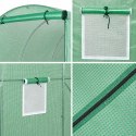 Tunel Ogrodowy Foliowy Szklarnia Na Warzywa Okna Zielony UV 6x3x2M 18M²