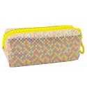Piórnik Szkolny Organizer Wzór Łusek Syrenich Duży Suwak Kolorowy 21x8cm