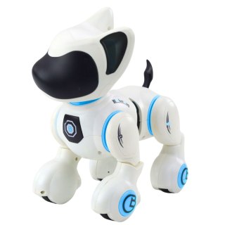 Piesek Interaktywny Robot Pies Pilot Światło Dźwięk Biały Niebieski