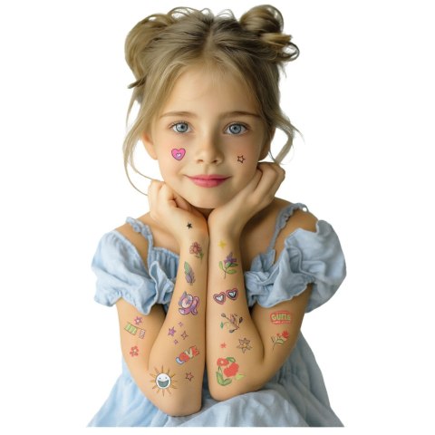 Zestaw Tatuaże Zmywalne Dla Dzieci Wzory Kwiaty 60 Wzorów