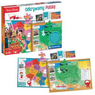 Gra edukacyjna Odkrywamy Polskę Uczę się Bawiąc Język Polski Clementoni 50776