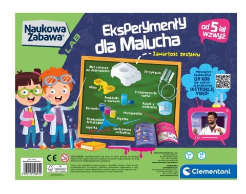 Naukowa Zabawa Eksperymenty Dla Malucha Język Polski Clementoni 50895
