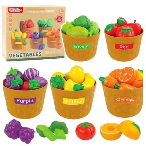 Zestaw Edukacyjny Sortowanie Warzyw I Owoców Do Krojenia 34 el.