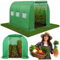 Tunel Ogrodowy Foliowy Szklarnia Na Warzywa Okna Zielony UV 3,5x2x2M 7M²