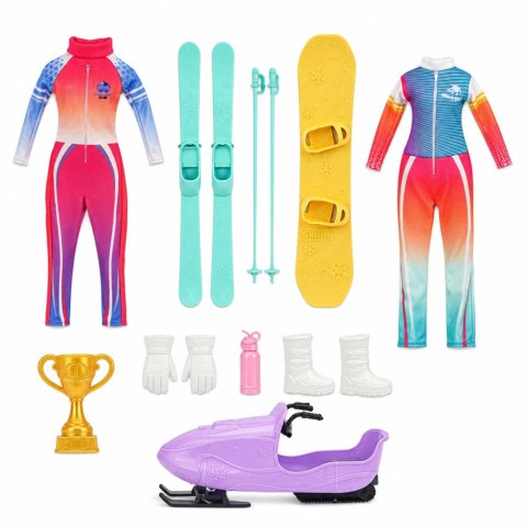 Lalka Anlily Sporty Zimowe Narty Skuter Deska Snowboardowa Ubrania Zestaw