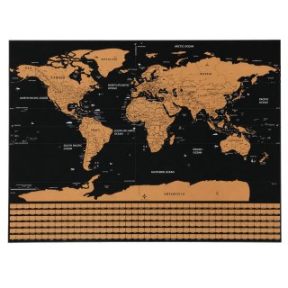 Mapa Świata Zdrapywanka Plakat Do Drapania Dla Podróżnika 82 x 59 cm