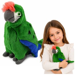 Pluszowa Papuga Ara Ptak Egzotyczny Maskotka Przytulanka Zielona 24 cm