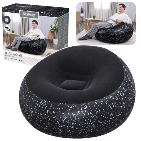 Fotel Dmuchany Siedzisko Czarny Inflate A Chair Bestway 75153