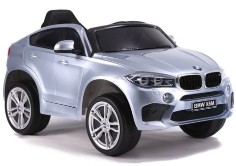 Auto na Akumulator BMW X6 SUV Światła LED Pilot Srebrny Lakierowany