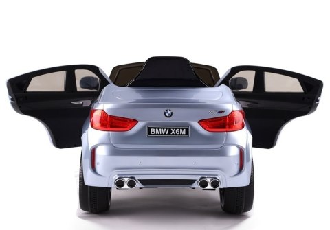 Auto na Akumulator BMW X6 SUV Światła LED Pilot Srebrny Lakierowany