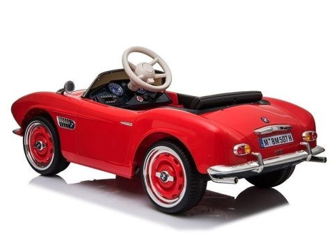 Auto na Akumulator BMW Retro Dla Dzieci Pilot LED MP3 Czerwone Lakierowane