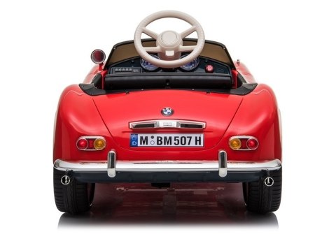Auto na Akumulator BMW Retro Dla Dzieci Pilot LED MP3 Czerwone Lakierowane