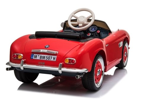 Auto na Akumulator BMW Retro Dla Dzieci Pilot LED MP3 Czerwone Lakierowane