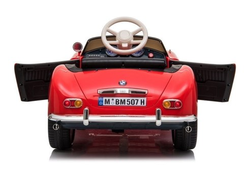 Auto na Akumulator BMW Retro Dla Dzieci Pilot LED MP3 Czerwone Lakierowane