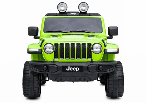 Auto na Akumulator Jeep Rubicon Światła LED MP3 Pilot 4x4 Zielony