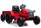 Traktor na Akumulator z Przyczepą CH9959 Światła LED Pilot Radio Czerwony