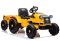 Traktor na Akumulator z Przyczepą CH9959 Światła LED Pilot Radio Żółty