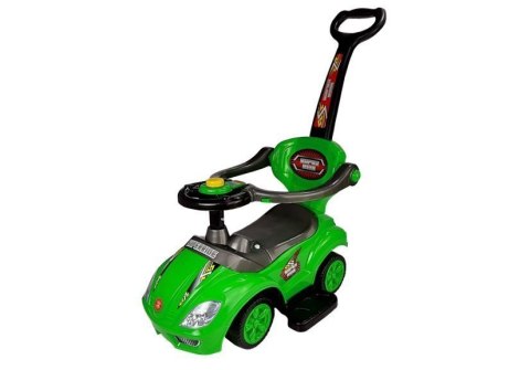 Jeździk z Pchaczem Dla Dzieci Mega Car 3w1 Piszczek Schowek Zielony