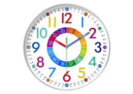 Zegar Dla Dzieci Kolorowy Naścienny Edukacyjny Nauka Czasu 25 cm