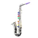 Instrument Muzyczny Dla Dzieci Saksofon Zabawkowy Srebrny