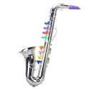 Instrument Muzyczny Dla Dzieci Saksofon Zabawkowy Srebrny