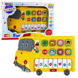 Pianinko Elektryczne Edukacyjne Dla Malucha Autobus Żółty