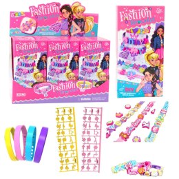 Zestaw Bransoletek DIY Zawieszki Wzory Litery 4 Bransoletki Regulowane