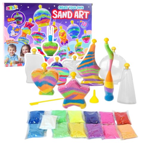 Zestaw Kreatywny Magiczny Piasek DIY Piaskowe Ozdoby Świecący Piasek