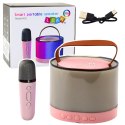 Zestaw Do Karaoke Głośnik Mikrofon Bezprzewodowy K52 RGB Bluetooth Różowy