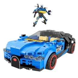 Klocki Konstrukcyjne Robot Auto 2w1 Hurricane Niebieski 328 el.
