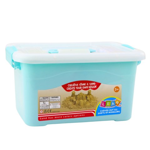 Zestaw Magiczny Piasek Różowy 3kg Foremki Narzędzia Dmuchana Plansza