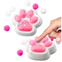 Gniotek Kocia Łapka Antystresowa Sensoryczna Squishy Biało-Różowa
