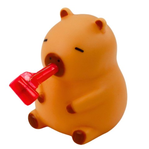 Gniotek Kapibara Z Trąbką Piszczałka Figurka Brązowa 7cm