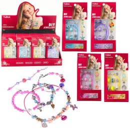 Zestaw DIY Do Robienia Bransoletek Biżuterii Koraliki Zawieszki Mix