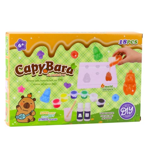 Zestaw Kreatywny Do Tworzenia Żelowych Figurek DIY Kapibara 18 el.