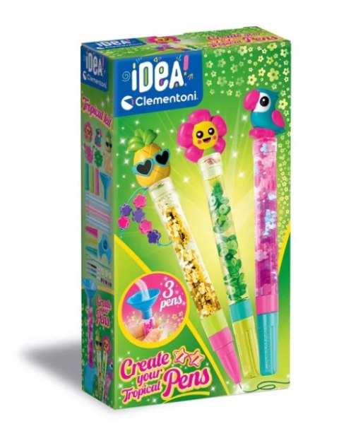 Idea Art Zestaw Mini Fabryka Tropikalnych Długopisów Clementoni 18830